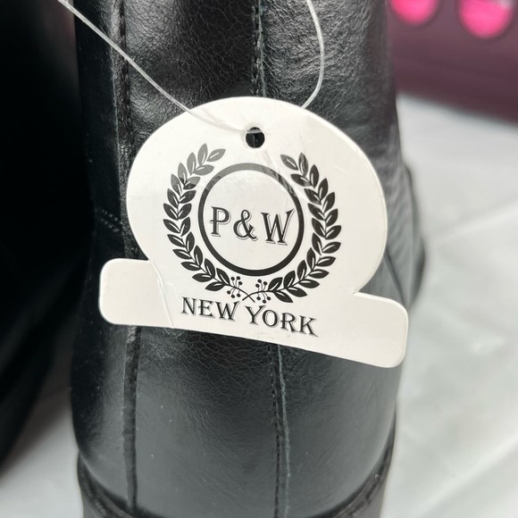 P&W New York Mens Chukka Boots 7080 Black Leather‎ Lace Up Pull Tab EUR 43 9 main image 8
